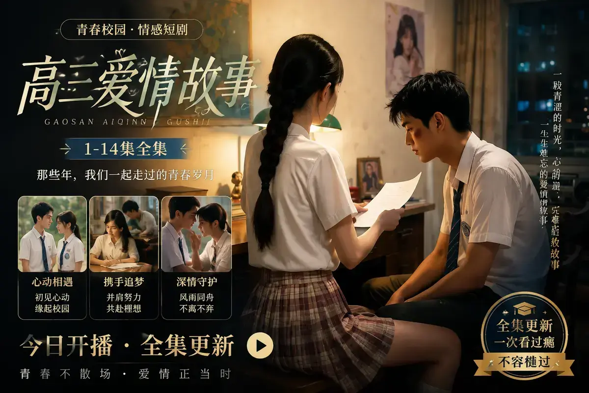 《AI短剧高三爱情故事》高清完整版在线观看 - 校园恋曲初见心动误会虐心毕业告白 - 高三爱情故事中字无删减全集资源网盘下载